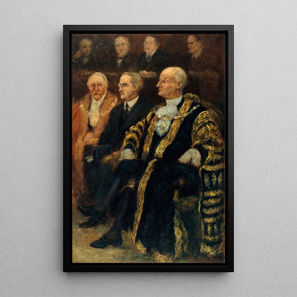 Sir George Broadbridge Official Reception at the City Hall of the Mayor of London on June 18, 1937 - Noël Dorville — framed artwork on a wall
