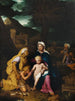 The Holy Family with Saint Elizabeth and the Child John the Baptist - Noël Nicolas Coypel — artwork view