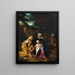 The Holy Family with Saint Elizabeth and the Child John the Baptist - Noël Nicolas Coypel — framed artwork on a wall
