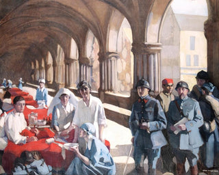 L'hôpital des femmes écossaises dans le cloître de l'abbaye de Royaumont - Norah Neilson Gray — artwork view