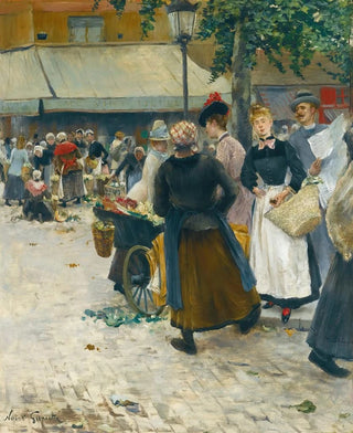 Norbert Goeneutte - Le Marche Des Halles Paris.webp