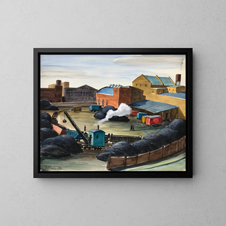 Cour de charbon - Norman MacLeish — framed artwork on a wall