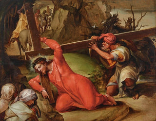 The Christ Carrying the Cross - Nosadella Giovanni Francesco Bezzi — artwork view