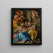 the Holy Family with Saint Anne, Saint Catherine of Alexandria, and Saint Mary Magdalene - Nosadella Giovanni Francesco Bezzi — framed artwork on a wall