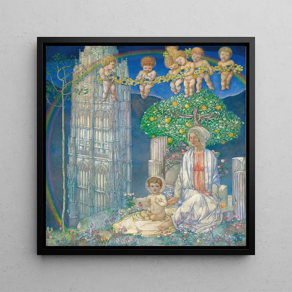 Notre-Dame de la Promesse - Edward Reginald Frampton — framed artwork on a wall