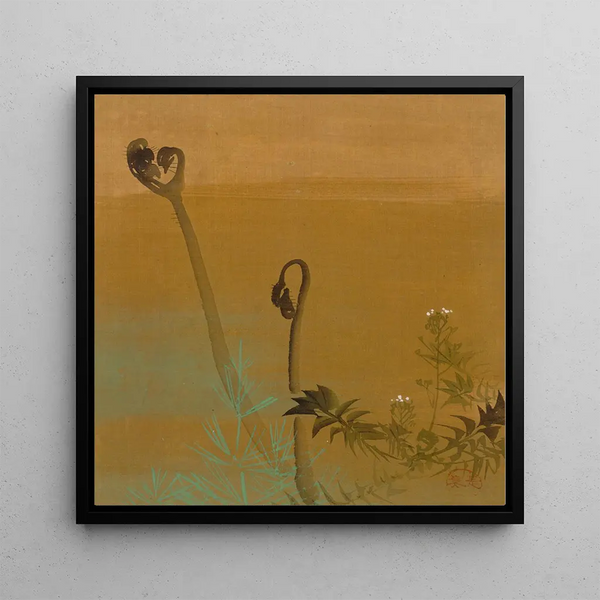 Nouvelles fougères - Shibata Zeshin — framed artwork on a wall