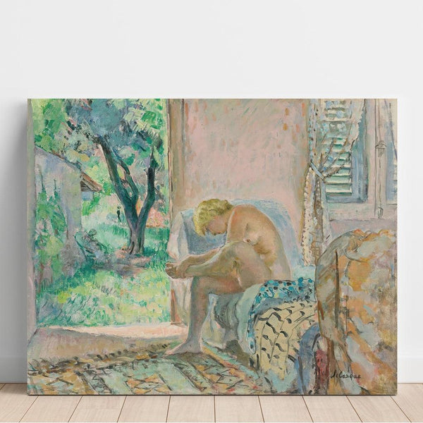 Reproduction of the painting Nude Sitting on a Sofa Near the Window - Henri Lebasque