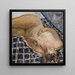 Nude lying against a white and blue plaid - Pierre Bonnard — framed artwork on a wall