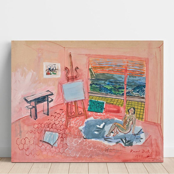 Reproduction of the painting Nude Painting in the Red Workshop of Vence - Raoul Dufy