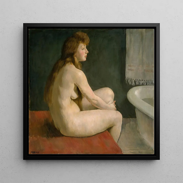 Female Nude Painting - Erik Werenskiold — framed artwork on a wall