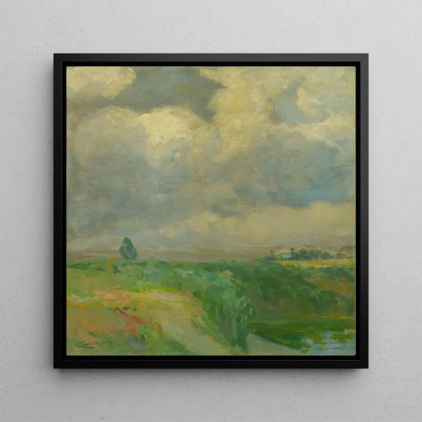 Cloudy Painting - udovt ordk — framed artwork on a wall