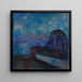 Night Sky Painting - Edvard Munch — framed artwork on a wall