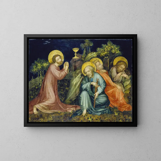 L'Agony in the Garden - Master of Nuremberg of the Virgin Altarpiece — framed artwork on a wall