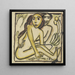 Nude of a seated couple - Christian Rohlfs — framed artwork on a wall