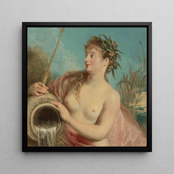 Nymphe de Fontaine - Jean-Antoine Watteau — framed artwork on a wall