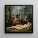 Nymph and Satyr - Adolphe-Alexandre Lesrel — framed artwork on a wall