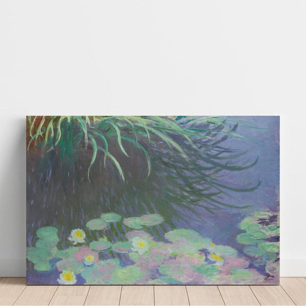 Reproduction of the painting Water Lilies with reflections of tall grasses - Claude Monet