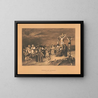 Christ on the Calvary - O. Judd Co. — framed artwork on a wall