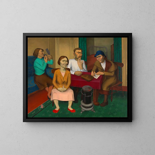 Relief painting blues - O. Louis Guglielmi — framed artwork on a wall