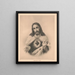 Sacred Painting - Heart of Jesus - O. S. Silberman — framed artwork on a wall