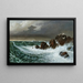 Seagulls in the Storm - Octave Penguilly L'Haridon — framed artwork on a wall