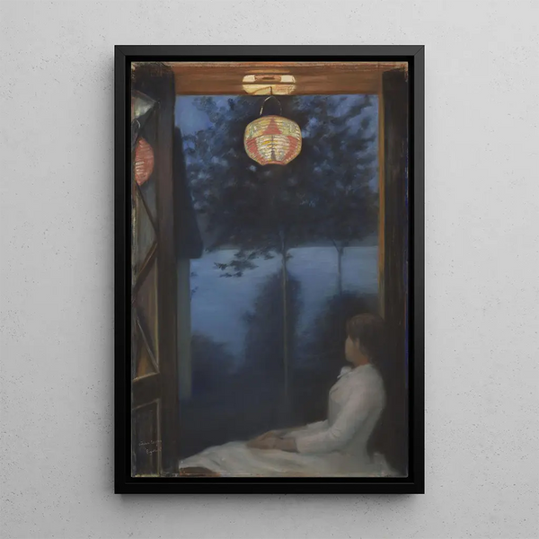 A Japanese lantern - Oda Krohg — framed artwork on a wall