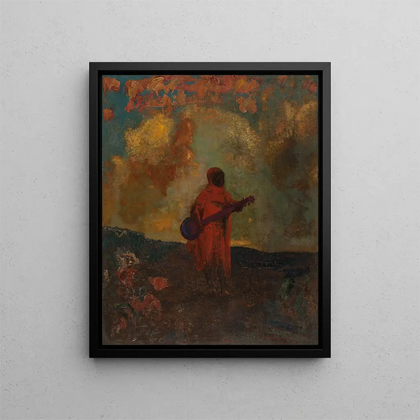 Arab musician painting - Odilon Redon — framed artwork on a wall