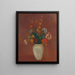 Bouquet dans un vase chinois - Odilon Redon — framed artwork on a wall