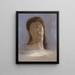 Eyes Closed - Odilon Redon — framed artwork on a wall