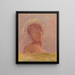 Eyes Closed (case conflict) - Odilon Redon — framed artwork on a wall