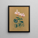 Cyclamen - Odilon Redon — framed artwork on a wall