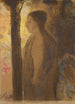 Figure in front of a tree - Odilon Redon — artwork view