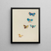 Five Butterflies - Odilon Redon — framed artwork on a wall