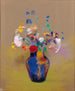 Flowers on Gray Background - Odilon Redon — artwork view