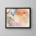 Young girl and flowers - Odilon Redon — framed artwork on a wall