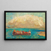 La barque aux âmes inanimées - Odilon Redon — framed artwork on a wall