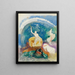 The Green Monster - Odilon Redon — framed artwork on a wall