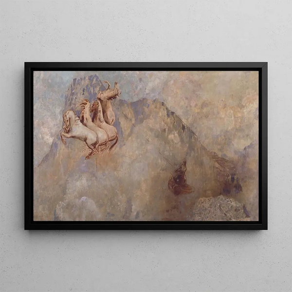 The Sun Chariot - Odilon Redon — framed artwork on a wall