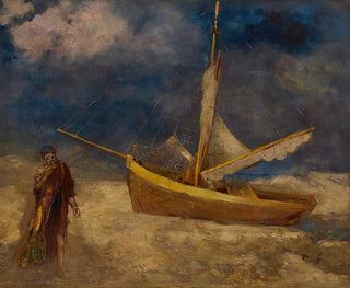 The Alpine Fisherman - Odilon Redon — artwork view
