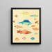 Fish - Odilon Redon — framed artwork on a wall