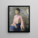 Portrait of Miss Jeanne Chane - Odilon Redon — framed artwork on a wall