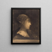 Profile of a Straight Woman - Odilon Redon — framed artwork on a wall