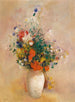 Vase de fleurs sur fond rose - Odilon Redon — artwork view