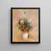 Vase de fleurs sur fond rose - Odilon Redon — framed artwork on a wall