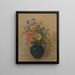 Wildflowers - Odilon Redon — framed artwork on a wall
