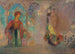 Woman in a Gothic Archway, Woman with Flowers - Odilon Redon — artwork view