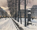 a Paris boulevard under the snow - Odo Dobrowolski — artwork view