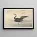 Cormorant with Fish - Ohara Koson — framed artwork on a wall