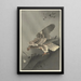 Eagle on the lookout for prey - Ohara Koson — framed artwork on a wall