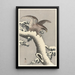 Eagle on Snow-Covered Pine - Ohara Koson — framed artwork on a wall